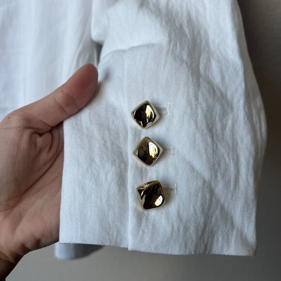 Joseph Ribkoff White Woven Fitted Blazer Size 14 - Picture 7 of 7